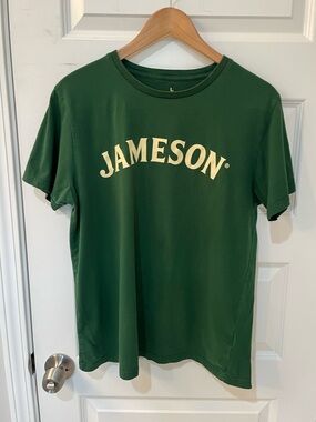Jameson Irish Whiskey T-Shirt - Men's Size Large - Forest Green Logo Tee Barwear